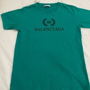 Balenciaga GRN BB Crest Logo BB Tee size: Small Color: Mint